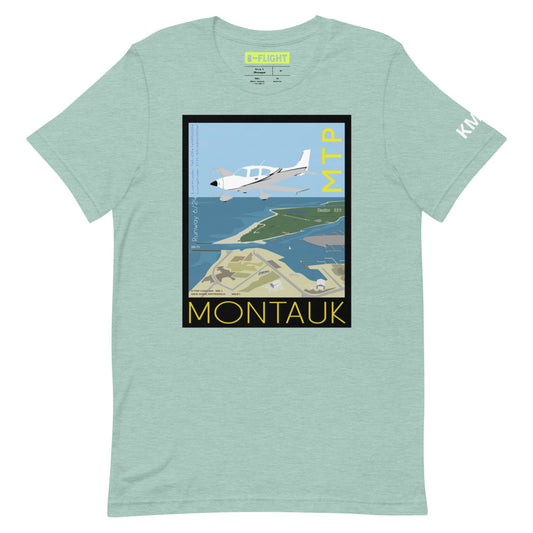 CIRRUS Montauk Airport , NY Vintage Short-sleeve unisex t-shirt - KMTP Sleeve airport code