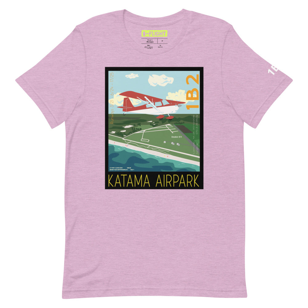 CITABRIA Katama Airpark, Martha's Vineyard Vintage Short-sleeve unisex t-shirt - 1B2 Sleeve airport code