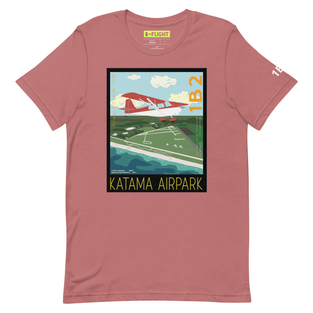 CITABRIA Katama Airpark, Martha's Vineyard Vintage Short-sleeve unisex t-shirt - 1B2 Sleeve airport code