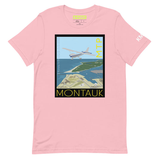 CESSNA 172 Skyhawk Montauk Airport , NY Vintage Short-sleeve unisex t-shirt - KMTP Sleeve airport code