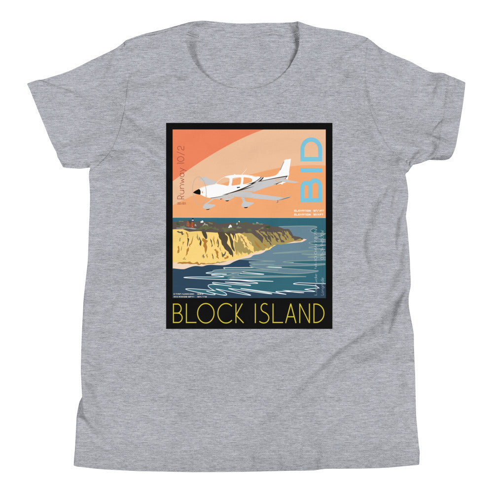 CIRRUS - Block Island Airport BID - Vintage Aviation - Kids Short Sleeve Tee