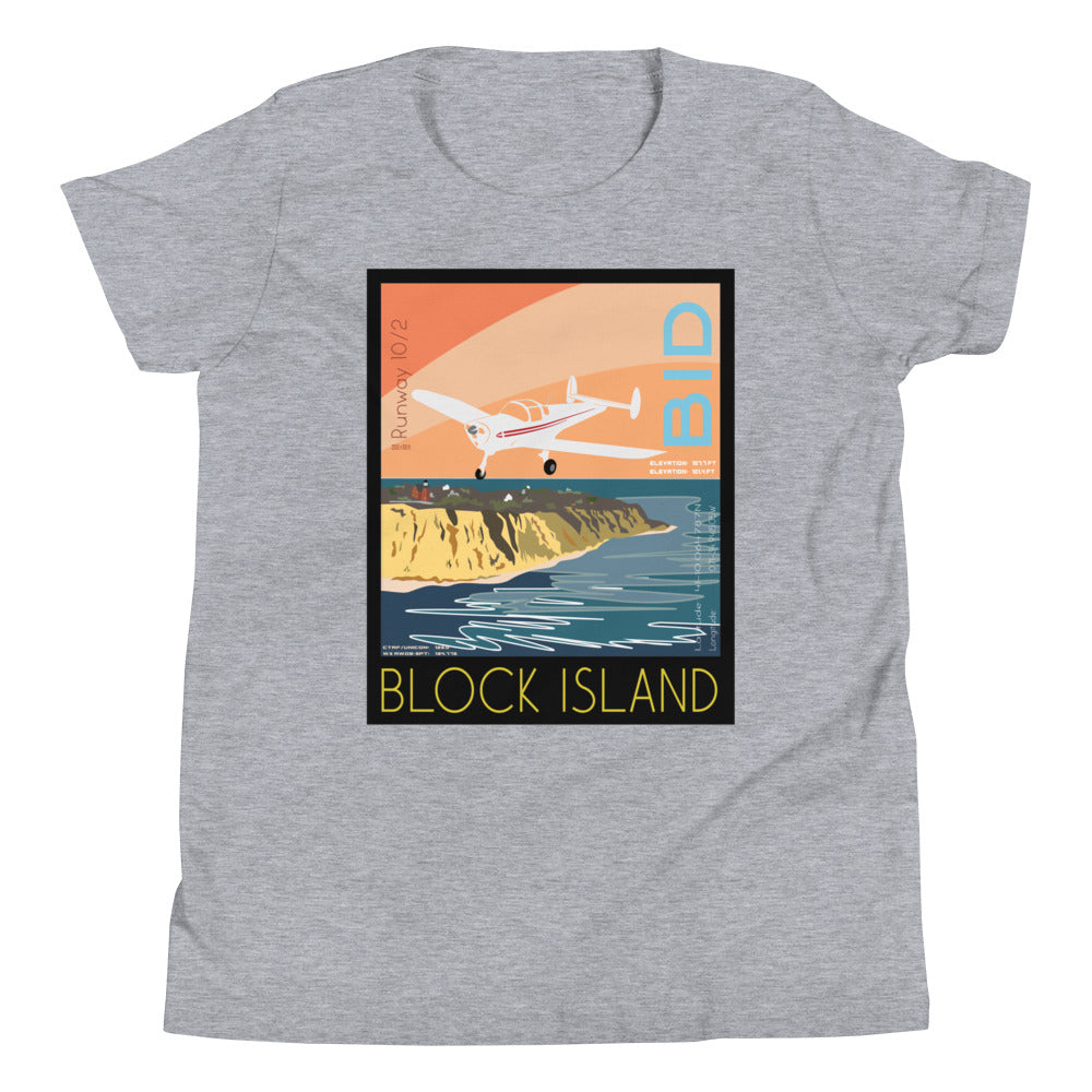 ERCOUPE - Block Island Airport BID - Vintage Aviation - Kids Short Sleeve Tee