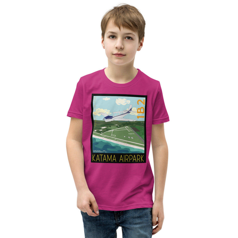 BONANZA A36 - Katama Airpark 1B2 - Kids Short Sleeve T-Shirt