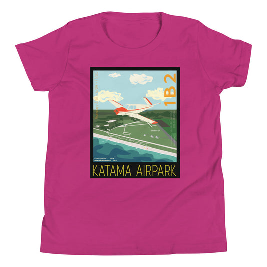 V-Tail Bonanza - Katama Airpark 1B2 - Kids Short Sleeve T-Shirt
