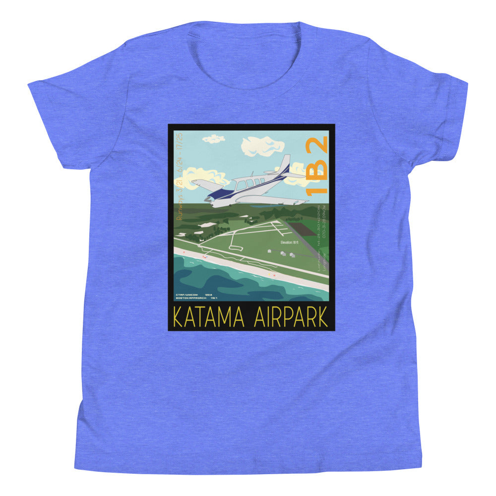 BONANZA A36 - Katama Airpark 1B2 - Kids Short Sleeve T-Shirt