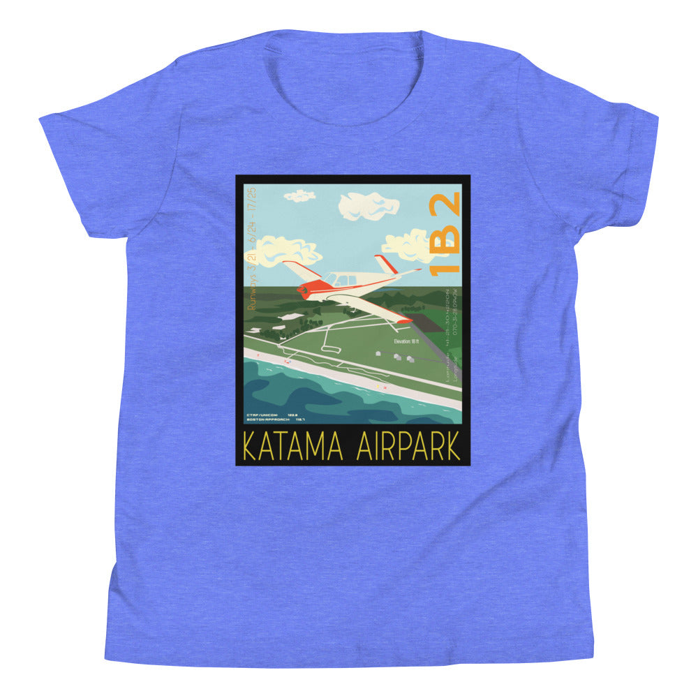 V-Tail Bonanza - Katama Airpark 1B2 - Kids Short Sleeve T-Shirt