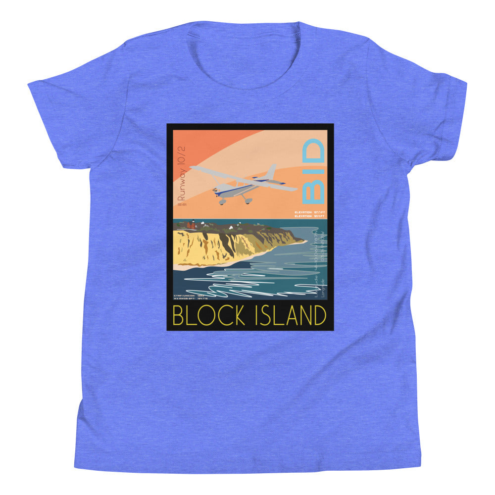 CESSNA 172 Skyhawk - Block Island Airport BID - Vintage Aviation - Kids Short Sleeve Tee