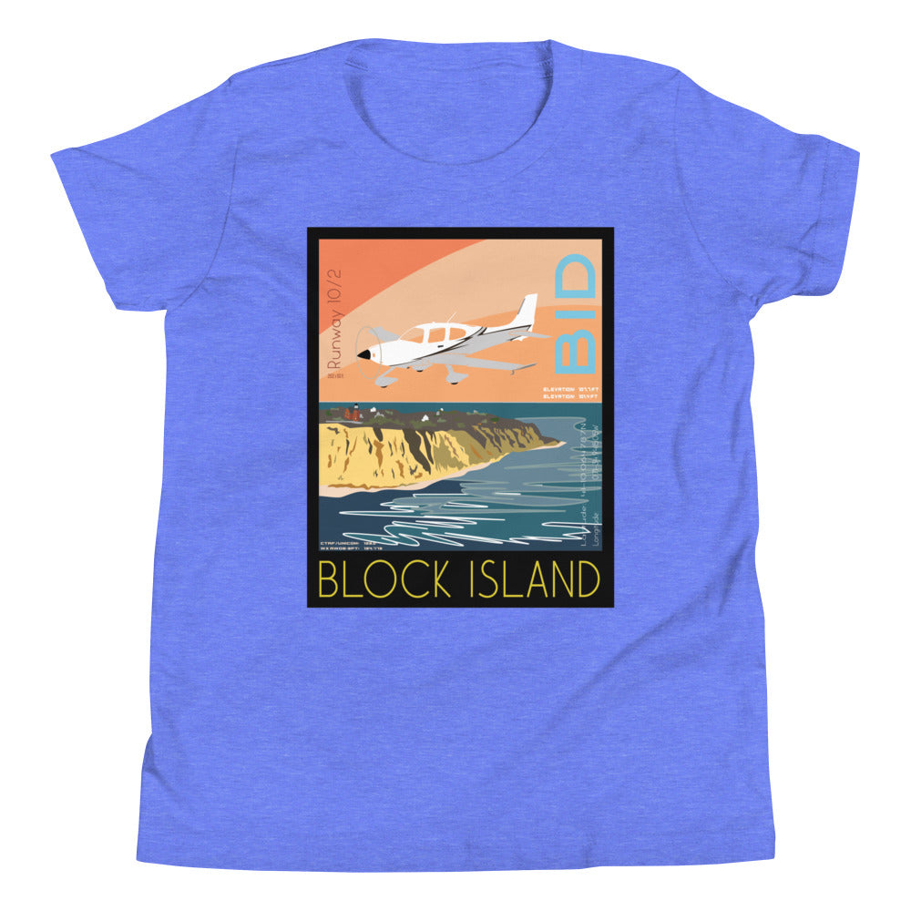 CIRRUS - Block Island Airport BID - Vintage Aviation - Kids Short Sleeve Tee