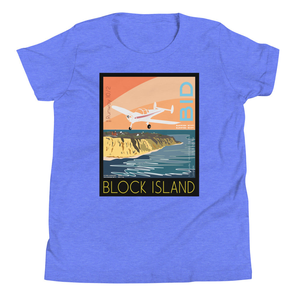 ERCOUPE - Block Island Airport BID - Vintage Aviation - Kids Short Sleeve Tee