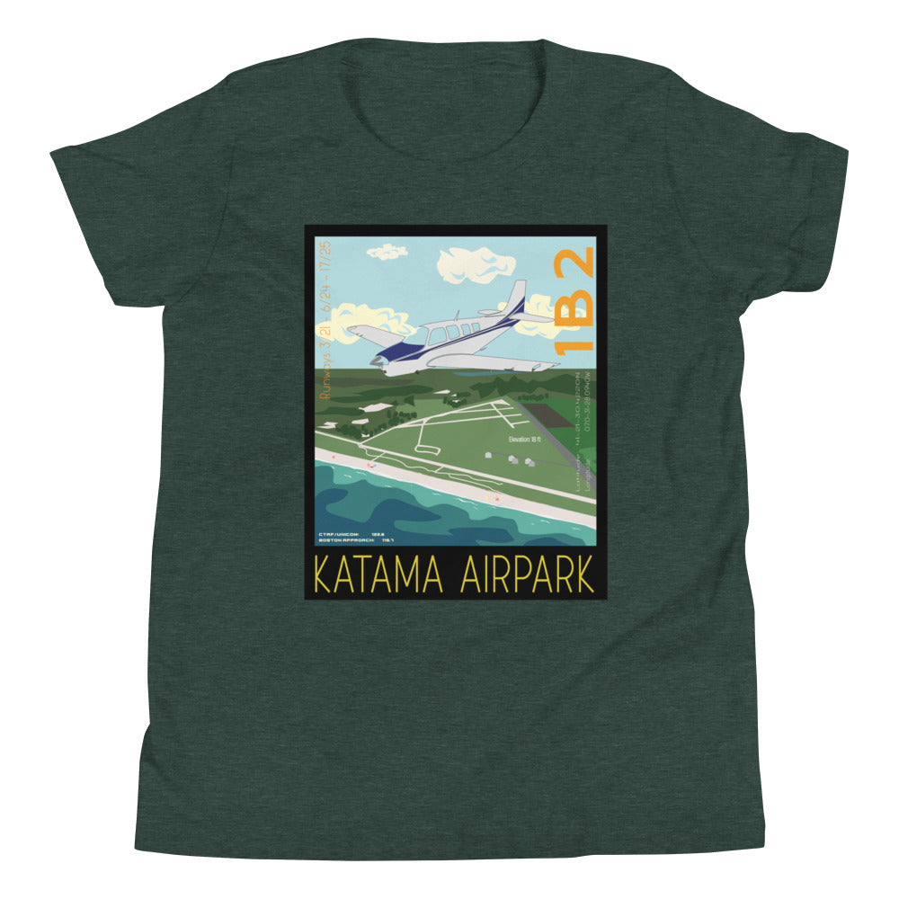 BONANZA A36 - Katama Airpark 1B2 - Kids Short Sleeve T-Shirt