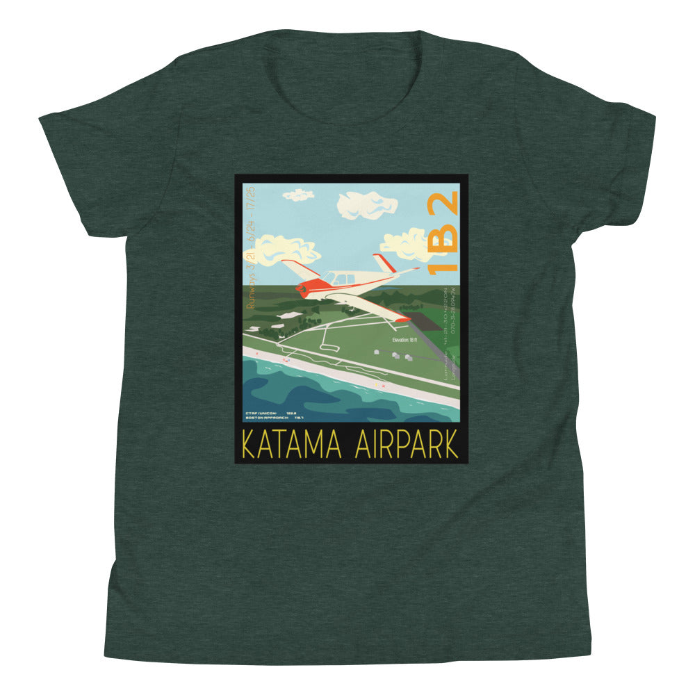 V-Tail Bonanza - Katama Airpark 1B2 - Kids Short Sleeve T-Shirt