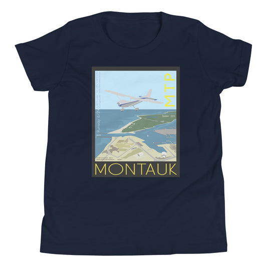 CESSNA 172 Skyhawk - Montauk Airport MTP New York Vintage Aviation - Kids Short Sleeve T-Shirt