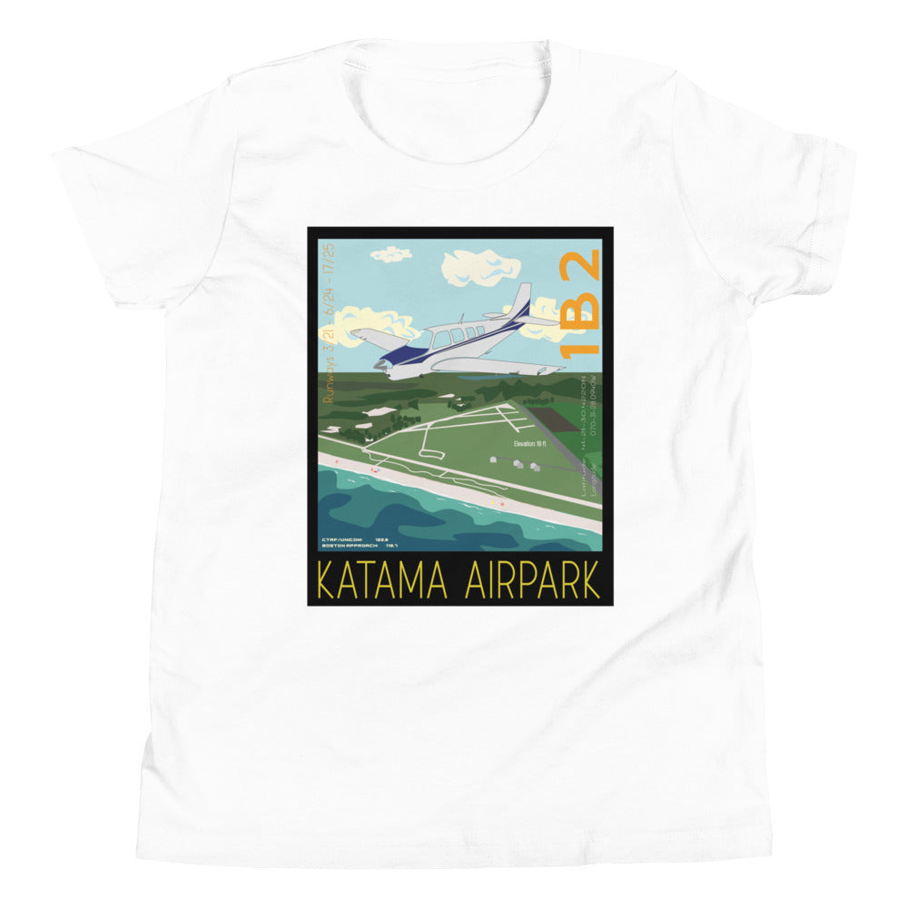 BONANZA A36 - Katama Airpark 1B2 - Kids Short Sleeve T-Shirt