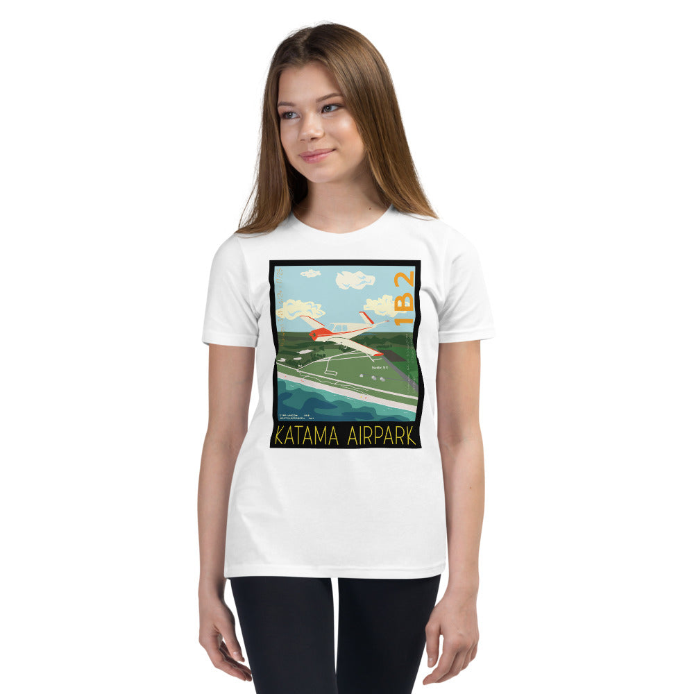 V-Tail Bonanza - Katama Airpark 1B2 - Kids Short Sleeve T-Shirt