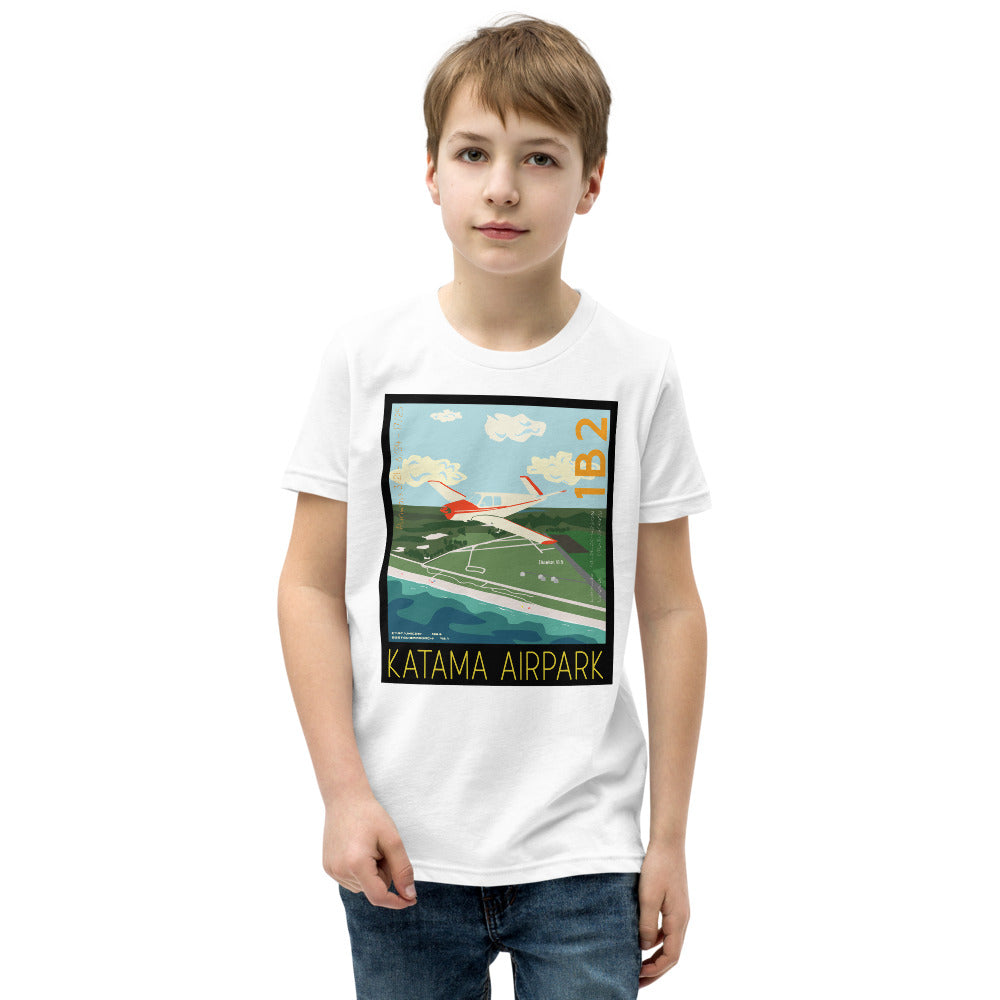 V-Tail Bonanza - Katama Airpark 1B2 - Kids Short Sleeve T-Shirt