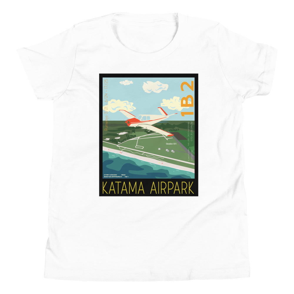 V-Tail Bonanza - Katama Airpark 1B2 - Kids Short Sleeve T-Shirt