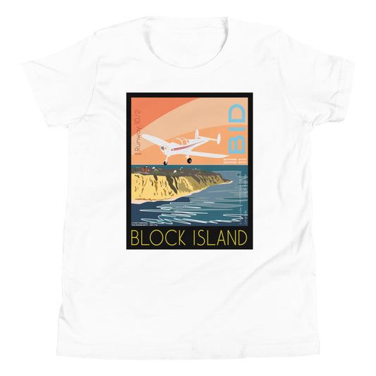ERCOUPE - Block Island Airport BID - Vintage Aviation - Kids Short Sleeve Tee